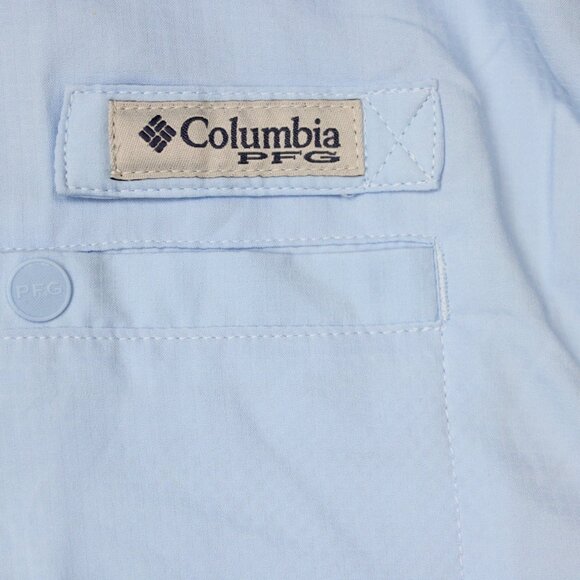 Columbia PFG Shirt NWT Mens Large Blue Tamiami II Fishing Performance S/S Button - Picture 7 of 16